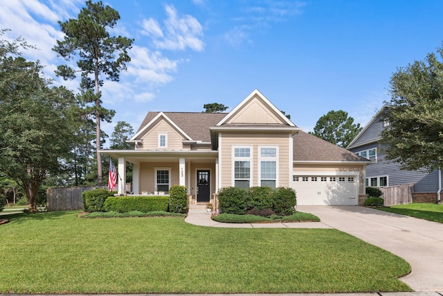 103 Jacks Corner Dr, Montgomery, TX 77316 - view of front of property with driveway, a garage, a shingled roof, and a porch