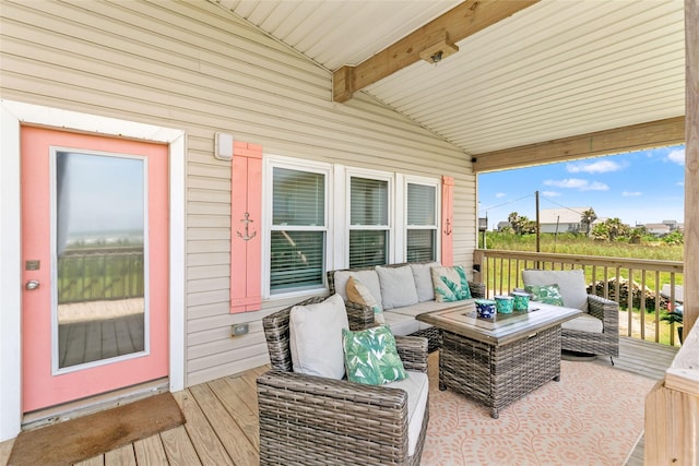 4630 Blue Water Hwy, Freeport, TX 77541 - deck with outdoor lounge area
