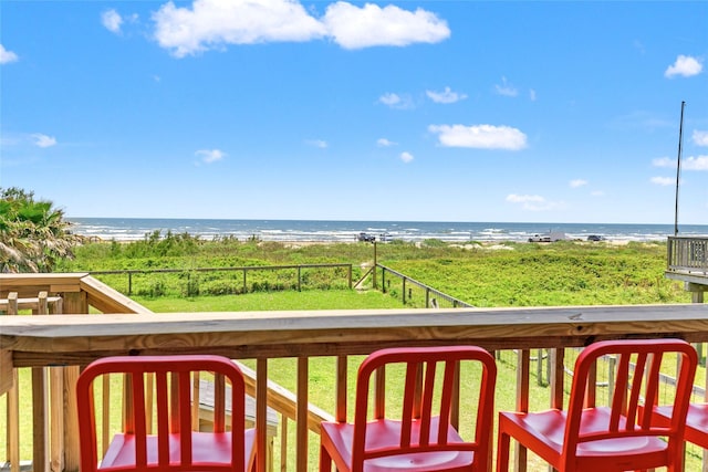 4630 Blue Water Hwy, Freeport, TX 77541 - wooden deck featuring a water view