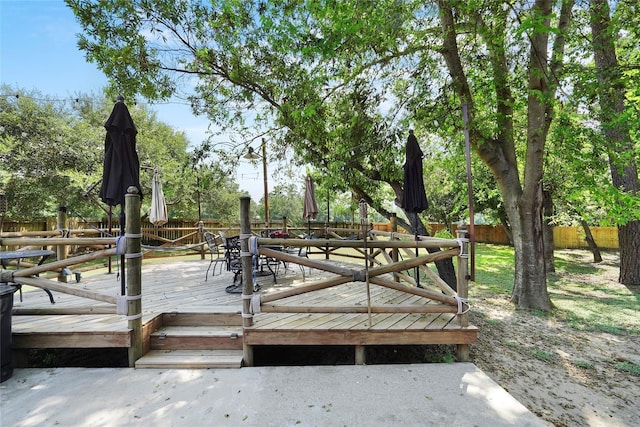 18 S April Mist Cir, The Woodlands, TX 77385 - deck with a fenced backyard