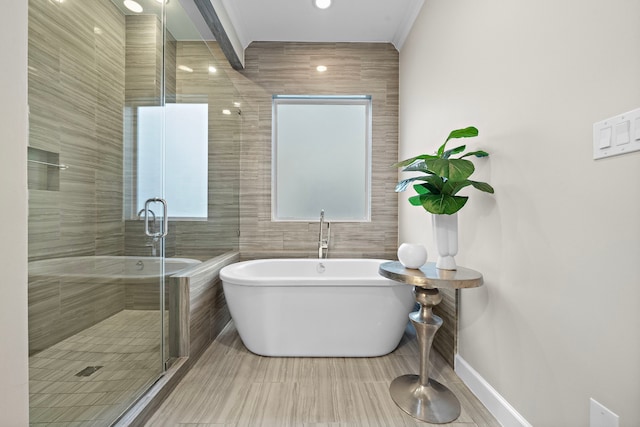1829 W Main St Unit C, Houston, TX 77098 - full bathroom with a freestanding bath and a shower stall