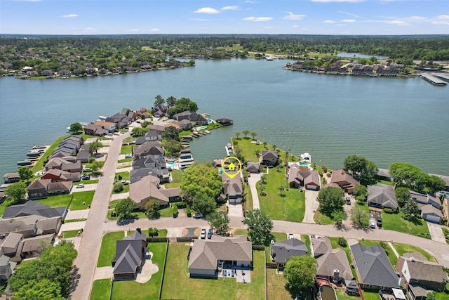 17383 Harbor Dr, Montgomery, TX 77356 - aerial view of residential area featuring a large body of water