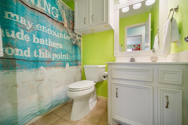17383 Harbor Dr, Montgomery, TX 77356 - full bathroom featuring vanity and tile patterned floors