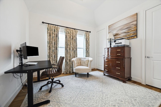 1240 W 16th St, Houston, TX 77008 - office area featuring wood finished floors and baseboards