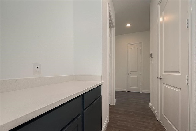 2040 Terra Rose Dr, Katy, TX 77493 - corridor featuring dark wood finished floors and recessed lighting
