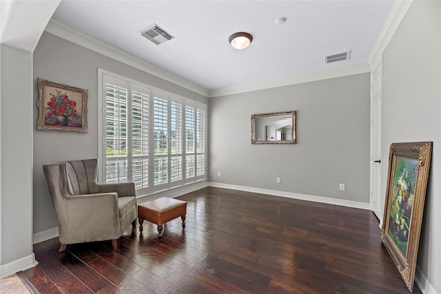3211 Lakes Of Katy Ln, Katy, TX 77493 - sitting room with crown molding and wood-type flooring