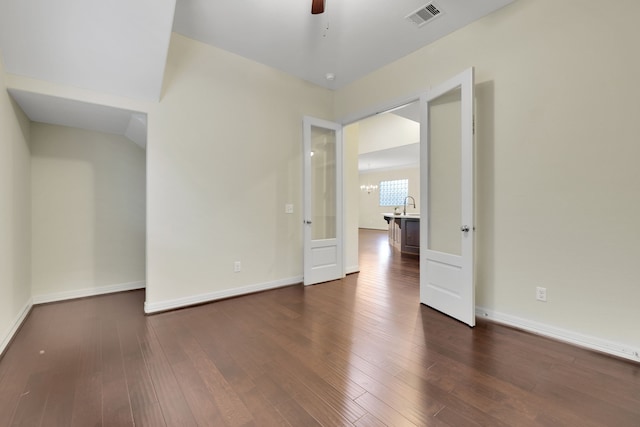 15 Floral Hills Ln, Fulshear, TX 77441 - spare room featuring hardwood / wood-style flooring and ceiling fan