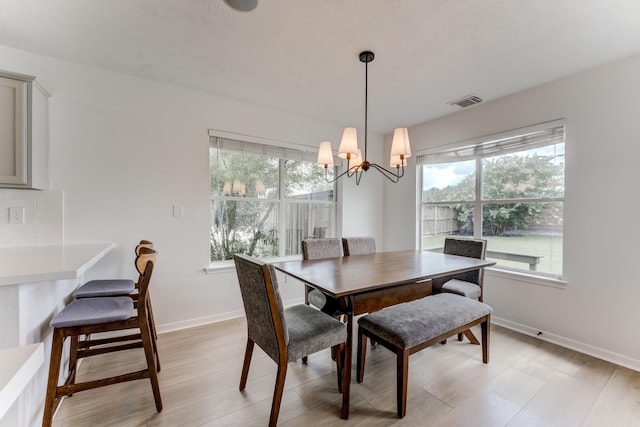 17814 Placid Oak Ct, Cypress, TX 77433 - dining area featuring a chandelier and light wood-style floors