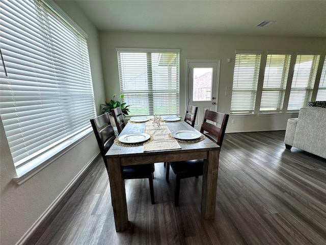 18802 Verdura Dr, New Caney, TX 77357 - dining area with dark wood finished floors