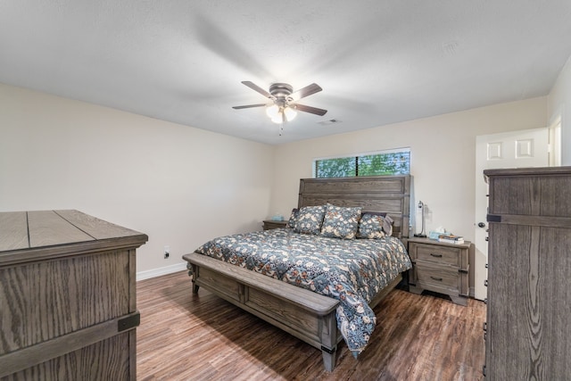 16230 Bowie Ridge Ln, Houston, TX 77053 - bedroom featuring wood finished floors and a ceiling fan