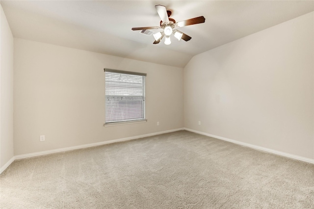 634 Oak Ridge Grove Cir, Spring, TX 77386 - carpeted empty room featuring ceiling fan and lofted ceiling