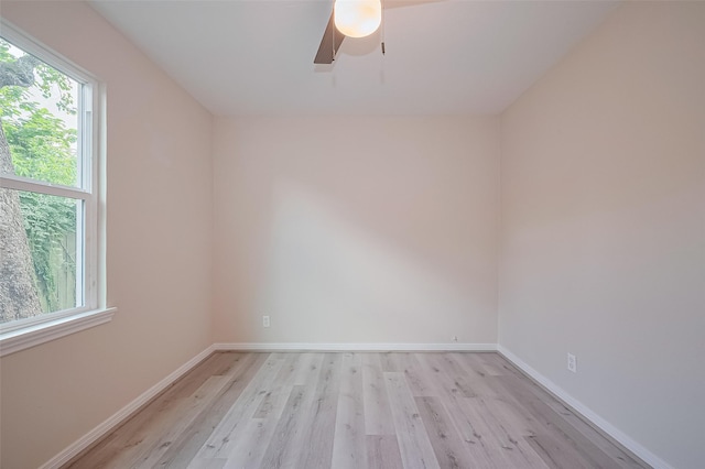 11311 Raincove Dr, Houston, TX 77016 - spare room featuring light wood-type flooring and ceiling fan