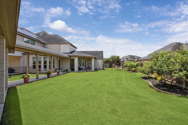 28114 Bayou Cove Ct, Fulshear, TX 77441 - fenced backyard with a patio