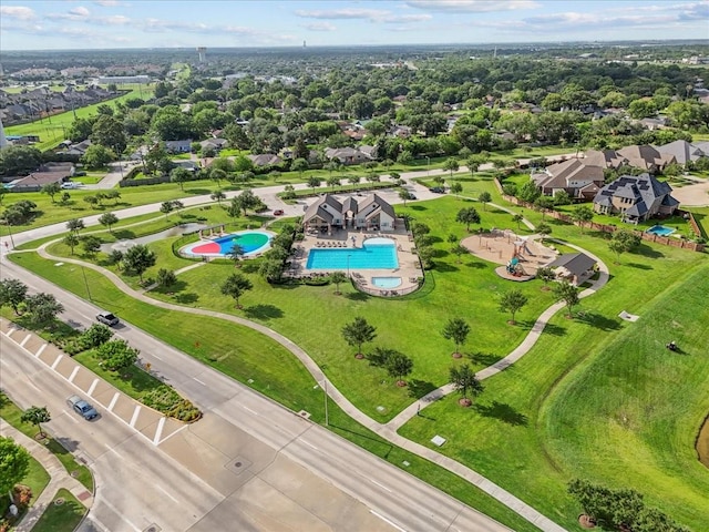 3062 Tradinghouse Creek Ln, League City, TX 77573 - aerial view of residential area featuring a pool area