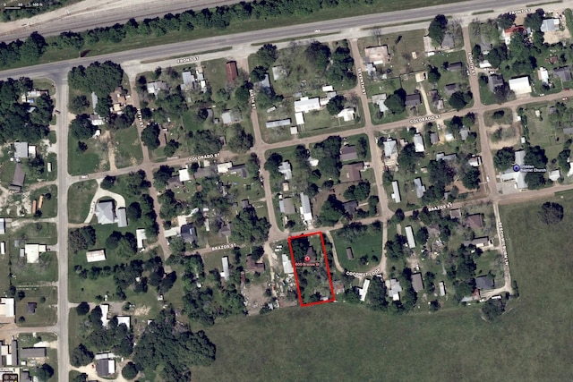 600 Brazos St, Glidden, TX 78943 - aerial map of property and surrounding area featuring property parcel outlined