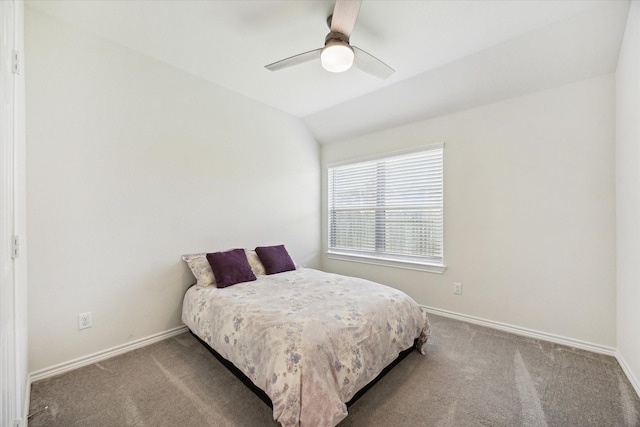 1502 Trails Of Katy Ln, Katy, TX 77494 - bedroom featuring carpet floors, lofted ceiling, and ceiling fan