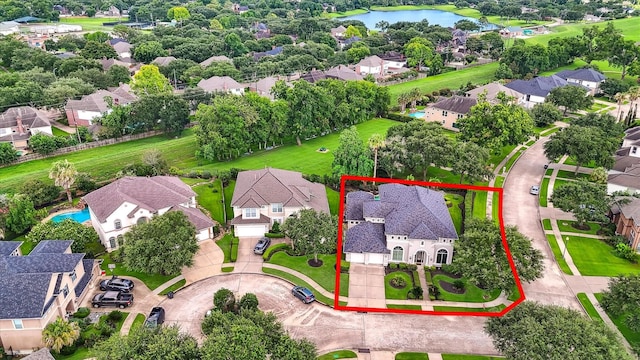 5215 Eagle Pointe Ct, Sugar Land, TX 77479 - aerial view of residential area featuring property boundaries highlighted