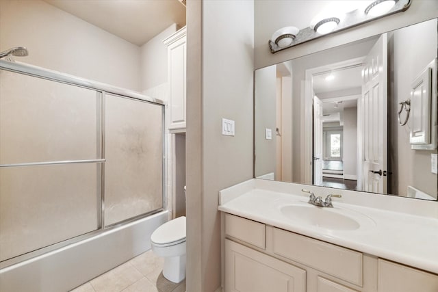 5215 Eagle Pointe Ct, Sugar Land, TX 77479 - full bathroom featuring tile patterned flooring, enclosed tub / shower combo, and vanity