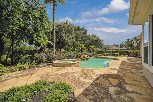 5215 Eagle Pointe Ct, Sugar Land, TX 77479 - view of pool with a patio area and a pool with connected hot tub