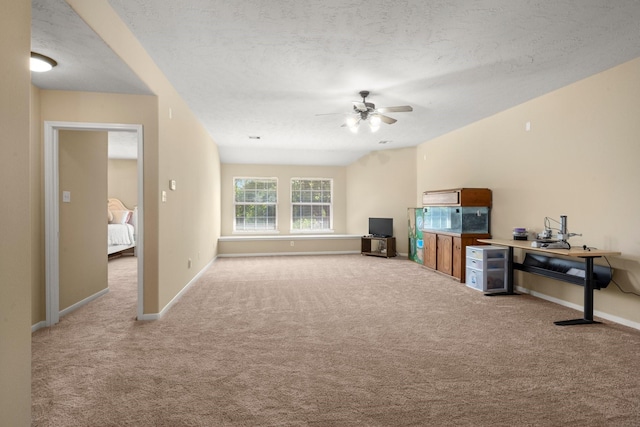 18718 Glenn Haven Estates Dr, Spring, TX 77379 - living area featuring carpet and ceiling fan