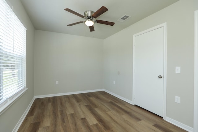 1440 Shepherd St, Hempstead, TX 77445 - empty room featuring a ceiling fan and wood finished floors