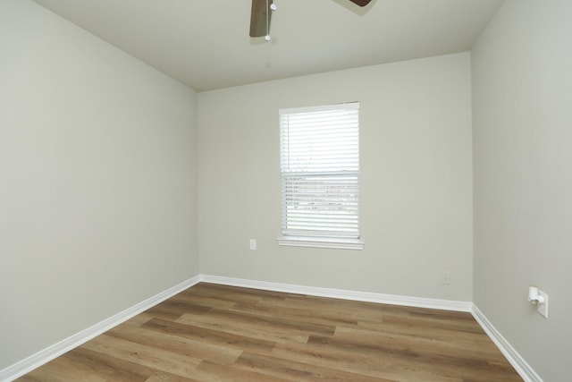 1440 Shepherd St, Hempstead, TX 77445 - empty room with wood finished floors and a ceiling fan