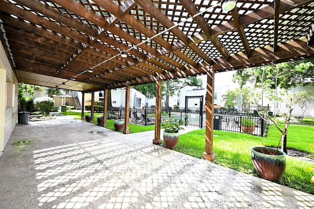 9809 Richmond Ave Unit G1, Houston, TX 77042 - view of patio with a pergola