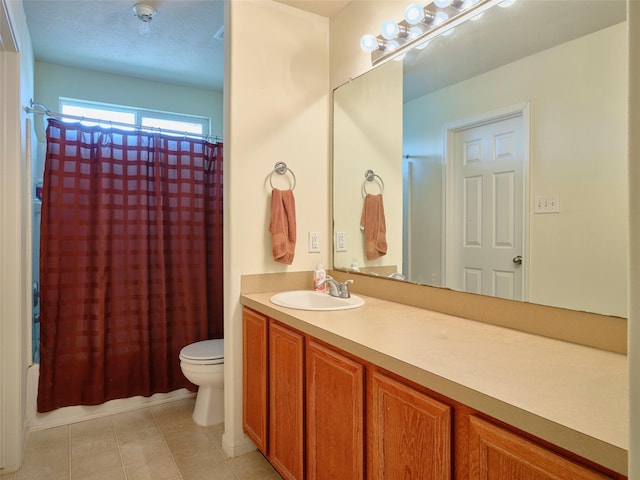 21603 Micheala Way, Humble, TX 77338 - bathroom with vanity, shower / tub combo, and tile patterned flooring