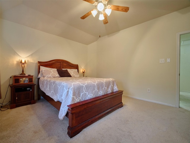 21603 Micheala Way, Humble, TX 77338 - carpeted bedroom with vaulted ceiling and a ceiling fan