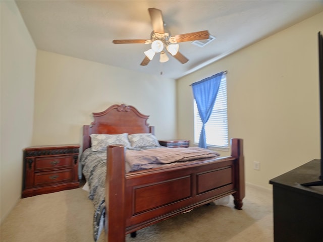 21603 Micheala Way, Humble, TX 77338 - bedroom with light carpet and a ceiling fan
