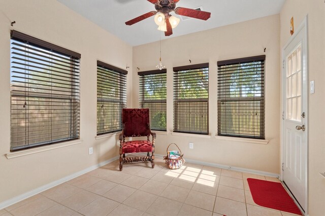 14306 Prosper Ridge Dr, Cypress, TX 77429 - unfurnished room featuring ceiling fan and tile patterned flooring