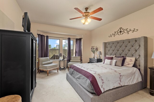 14306 Prosper Ridge Dr, Cypress, TX 77429 - bedroom featuring light colored carpet and ceiling fan
