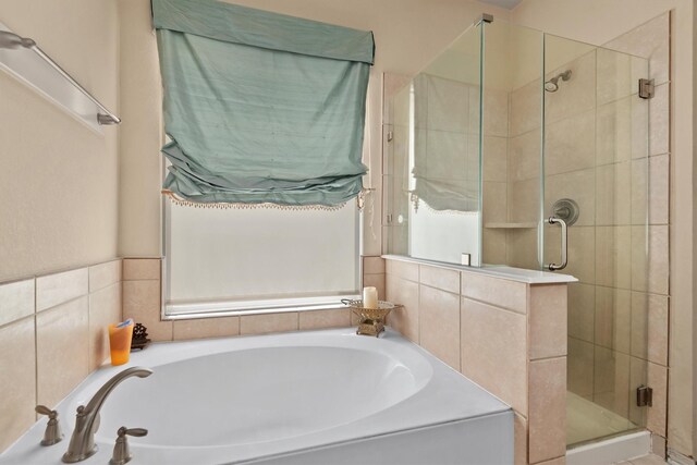 14306 Prosper Ridge Dr, Cypress, TX 77429 - bathroom featuring a bath and a shower stall