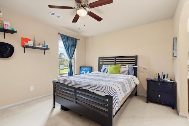 14306 Prosper Ridge Dr, Cypress, TX 77429 - bedroom featuring light carpet and ceiling fan