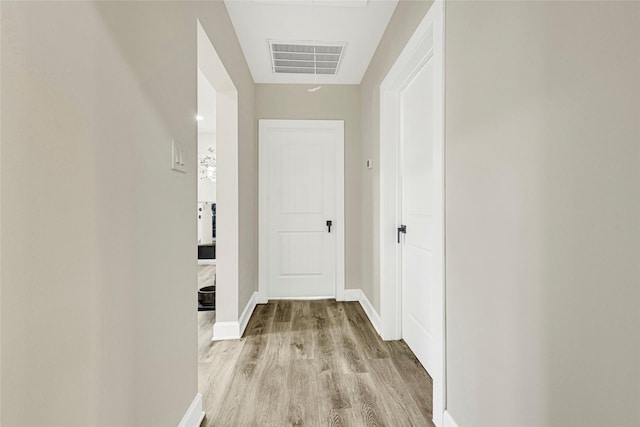 2346 Delafield St, Houston, TX 77023 - corridor with attic access and light wood-type flooring