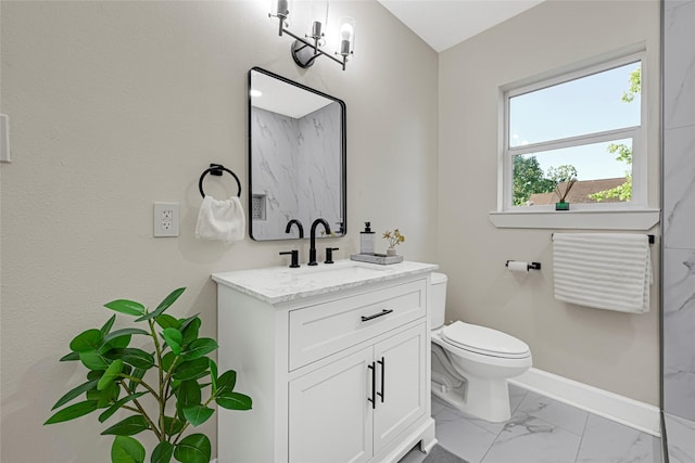 2346 Delafield St, Houston, TX 77023 - bathroom with vanity and marble finish floors