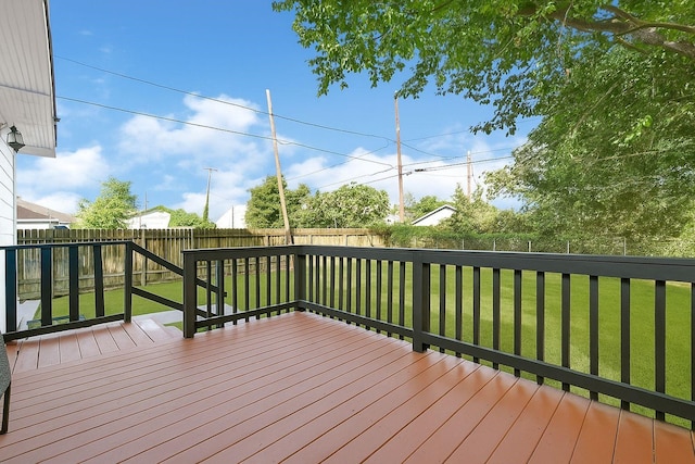 2346 Delafield St, Houston, TX 77023 - wooden deck with a fenced backyard