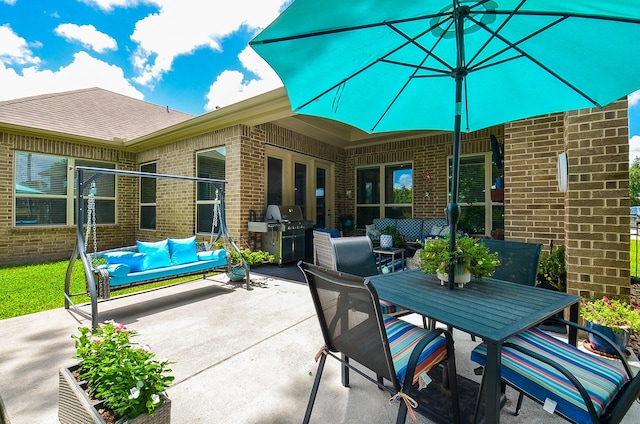 33215 Worthing Ln, Fulshear, TX 77441 - view of patio / terrace with area for grilling, an outdoor hangout area, and outdoor dining area