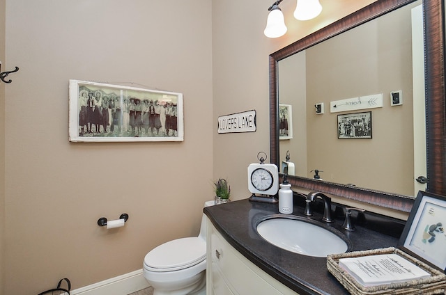 33215 Worthing Ln, Fulshear, TX 77441 - half bathroom featuring vanity and toilet