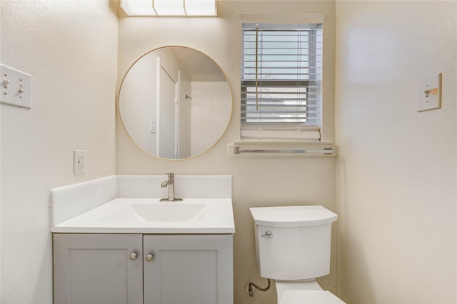 19138 S Whimsey Dr, Cypress, TX 77433 - half bathroom featuring vanity and toilet