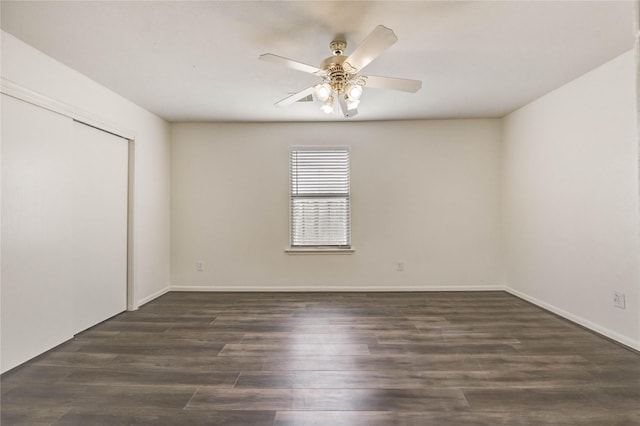 19138 S Whimsey Dr, Cypress, TX 77433 - unfurnished room featuring a ceiling fan and wood finished floors