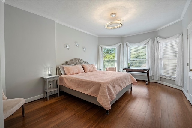 7814 Magnolia Cove Ct, Houston, TX 77346 - bedroom with crown molding and dark wood-type flooring