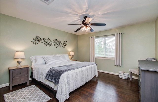 16506 Dawson Mill Ct, Houston, TX 77095 - bedroom with dark wood finished floors and ceiling fan