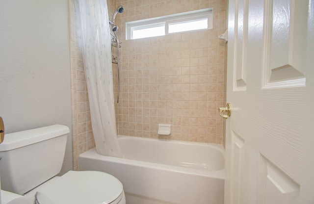 16506 Dawson Mill Ct, Houston, TX 77095 - bathroom with toilet and shower / bath combo with shower curtain