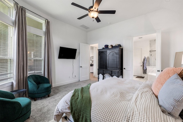 1703 Rosings Way, Katy, TX 77493 - carpeted bedroom featuring baseboards and a ceiling fan