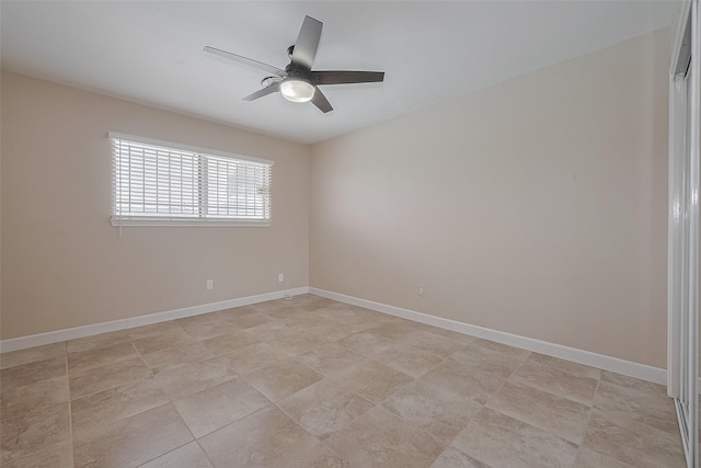 7230 Redding Rd, Houston, TX 77036 - spare room featuring ceiling fan and baseboards