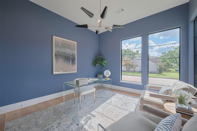 5200 Beech St, Bellaire, TX 77401 - home office with wood finished floors and baseboards