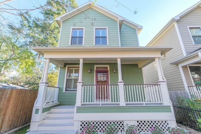 1045 W 16th St, Houston, TX 77008 - view of front of home featuring covered porch