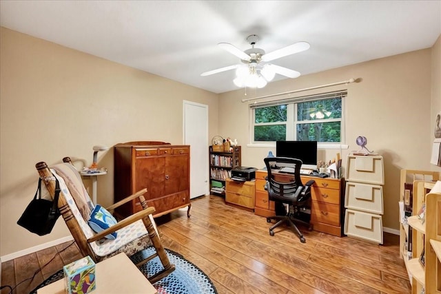 1403 Newport Blvd, League City, TX 77573 - office with light wood-type flooring and ceiling fan
