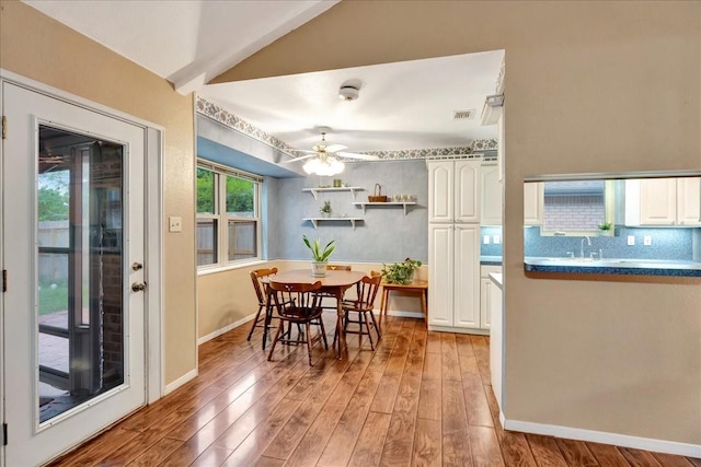 1403 Newport Blvd, League City, TX 77573 - dining space featuring light wood finished floors and ceiling fan